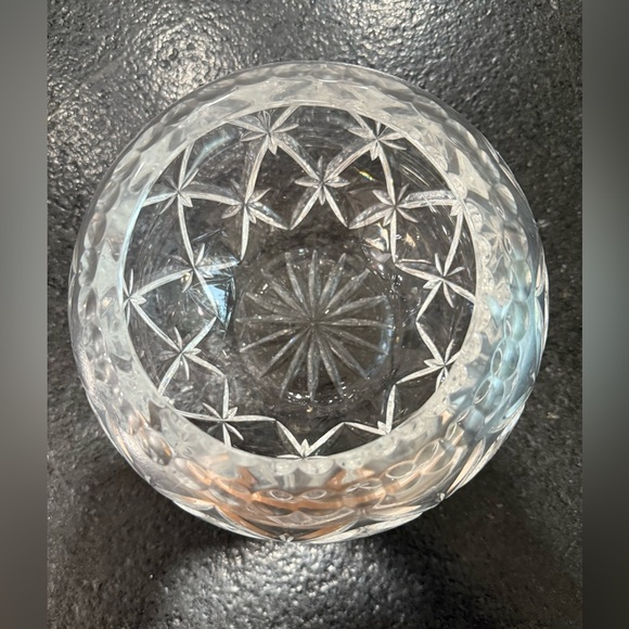 Stunning Vintage Full Lead Crystal Rose Vase ~ Crystal Bowl - Picture 9 of 13